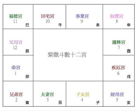 紫微斗數 身體部位|紫微斗數入門（一）